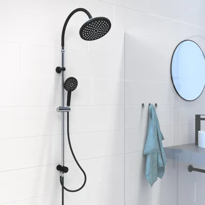 Produktbild von Duschset MATAO RAIN, Regendusche ohne Armatur, Duschsystem, Handbrause mit 3 Funktionen, Duschbrause