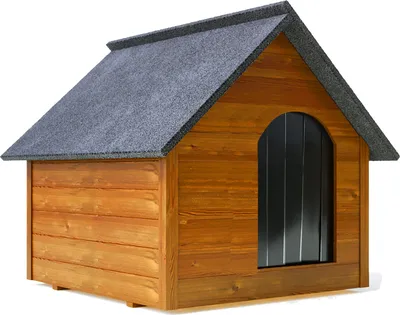 Produktbild von XXXL Hundehütte Holz Hundehütte Massiv Wetterfest Echtholz isolierte, Farbe:teak
