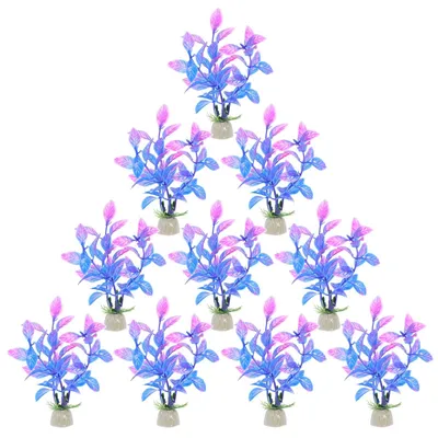 Immagine prodotto di Set di 10 piante artificiali realistiche per la decorazione di acquari