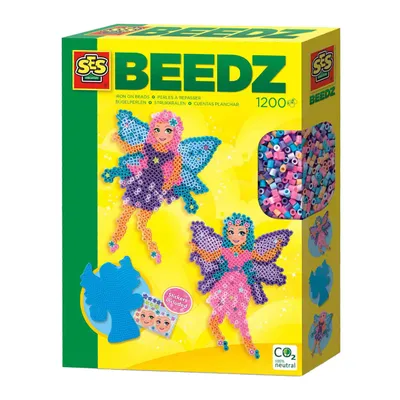 Produktbild von SES Creative Beedz 06204 Bügelperlen-Set Elfen, 1200 Perlen mit Feen-Stiftplatte für Kinder, 1200 Stück(e), 5 Jahr(e), Mädchen, Kind, Mehrfarbig, Nicht für Kinder unter 36 Monaten geeignet