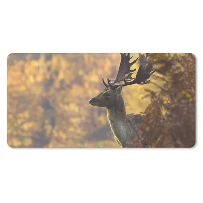 Produktbild von MuchoWow® Mauspad Mousepad Hirsche - Geweihe - Herbst 60x30 cm - Mousepads - Maus Mat - Pad - Mausunterlage - Nachhaltig