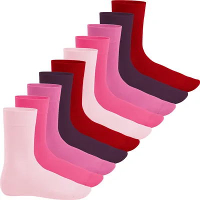 Produktbild von Footstar EVERYDAY! 10 PAAR Damen Herren Socken - Berry 43-46