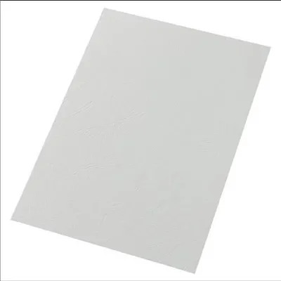 Produktbild von GBC Einbanddeckel, DIN A5 Format, Lederstruktur, weiß, Packung mit 100 Einbanddeckeln