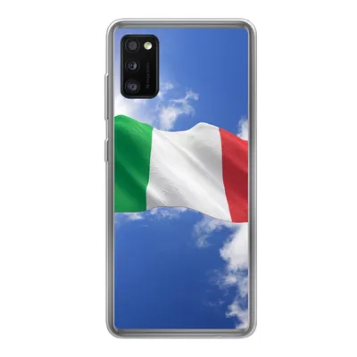Produktbild von MuchoWow® Handyhülle Schutzhülle Hülle für Samsung Galaxy A41 Die Flagge Italiens weht am Himmel Silikon Softcase Handy Hülle - Mobiltelefon