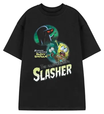Produktbild von SpongeBob SquarePants - "The Hash Slinging Slasher" T-Shirt für Herren/Damen Uni NS10047 (M) (Schwarz)