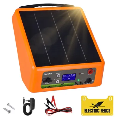Solar Weidezaungerät 32 km, 6–12 kV, IP55, 18 Ah Akku