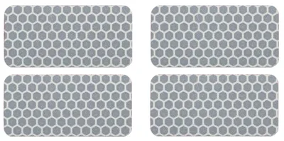 Produktbild von Sticker Rifrangenti Rettangoli, Weiß, Set aus 4