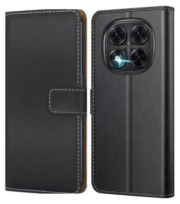 Produktbild von Handy Tasche für Xiaomi Redmi Note 14 Pro Schutzhülle Bookstyle Etui Klapphülle Wallet Flip Cover Case Schwarz