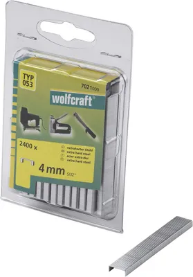 Obrázek produktu pro Wolfcraft Široké sponky do sponkovačky výška 4 mm 2400 ks 7021000