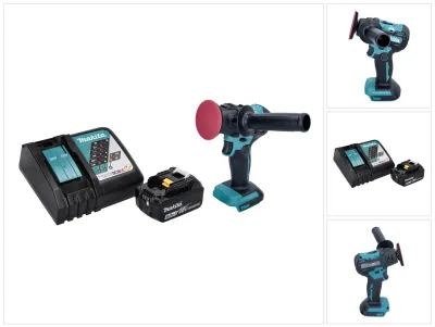 Zdjęcie produktu dla Makita DPV 300 RG1 akumulatorowa szlifierko-polerka 18 V 50 / 80 mm bezszczotkowa + 1x akumulator 6,0 Ah + ładowarka