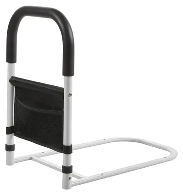 Produktbild von Verstellbares Bettgitter für Senioren - Bettgriff - ergonomischer rutschfester Handgriff - stabiler Kohlenstoffstahl - Aufbewahrungstasche - 150 kg - 52x30x49 cm
