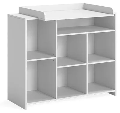 Produktbild von Wickelkommode Vicco Oskar Weiß 113 x 100 cm mit offenen Regalen, Model 37275