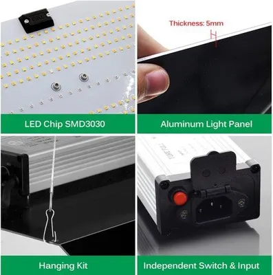 Obrázek produktu pro LED pěstební lampa 200 W - Plnospektrální - Pro pokojové rostliny a růst