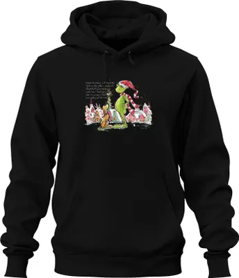 Produktbild von Maybe Christmas isn't about the lights Grinch Weihnachten lustig Uni Hoodie Kapuzenpullover, Schwarz, L