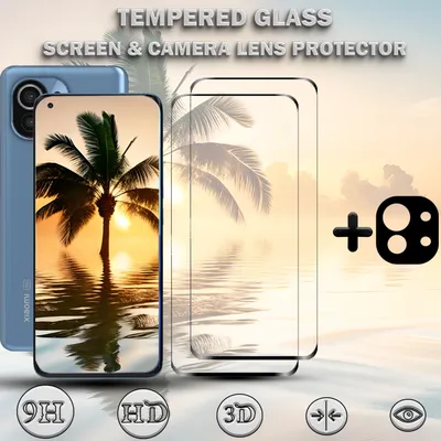 Produktbild von 2-Pack XIAOMI MI 11 LITE 5G Displayschutzfolie und 1-Pack Objektivschutz aus 9H gehärtetem Glas