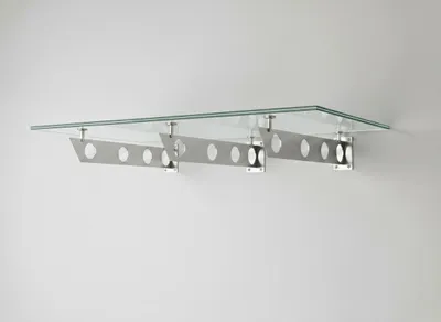 Produktbild von Glaszentrum Hagen 250x90 cm Glasvordach Klar V2A-S