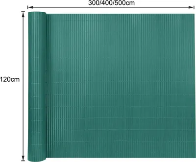 Obrázok produktu pre XMTECH PVC Privacy Mat Privacy Fence Weatherproof 120x500cm Privacy Fence Windbreak for Garden and Balcony, Green