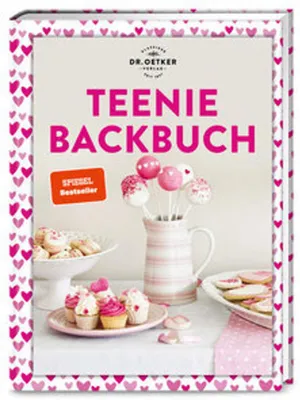 A cookbook cover featuring baked goods and the title 'Teenie Backbuch'.