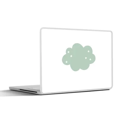Produktbild von MuchoWow® Laptop Aufkleber Sticker Cover Wolke - Mädchen - Jungen - Sterne - Pastell - Kind 40x30 cm - Laptop Dekoration - Selbstklebend
