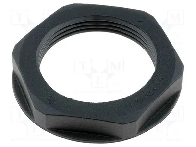 Productafbeelding van 5x zwart, 41 mm, UL94V-2, M32, -20 tot +100°C, artikelnummer 53119140. Aansluitstukken voor n