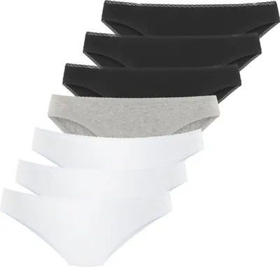Produktbild von VIVANCE Brasilslip schwarz, weiß, grau Größe 36/38