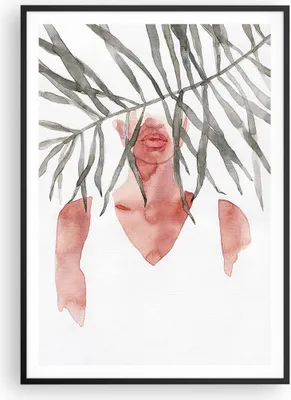 Produktbild von Gerahmtes Poster - Schwarzer Rahmen - Mann Körper Oberkörper - 70x100 cm - Wand Bild - Wanddeko - Wandbilder - Kunstposter - Wandposter - Bilderrahmen - Bilder - Kunstdruck - P2BPA70x100-5138