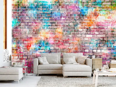 Zdjęcie produktu dla Fototapeta włóknina kamień 400x280 cm fototapeta XXL kamień cegła kolorowa f-B-0131-a-a