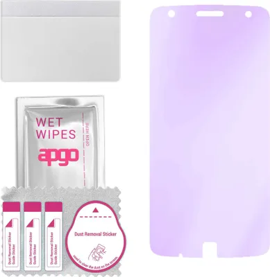 Produktbild von apgo Hybrid Schutzglas, kompatibel mit Motorola Moto Z Play, Anti-Blue, 9H Härte, toller Ersatz für Hartglas, kratzfester Displayschutzglas, Displayschutz, Full Glue