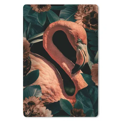 Produktbild von MuchoWow® Mauspad Mousepad Porträt - Blumen - Flamingo 40x60 cm - Mousepads - Maus Mat - Pad - Mausunterlage - Schreibtisch Accesoire