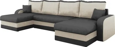 Produktbild von MIRJAN24 Ecksofa Kris U, Stilvoll Eckcouch mit Bettkasten und Schlaffunktion, U-Form Couch, Schlafsofa (Alova 36 + Alova 71)