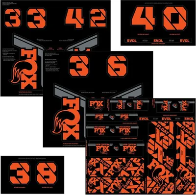 Obrázok produktu pre Fox Custom Vidlica/zadný tlmič 2021 Aufkleberset Orange Orange One Size