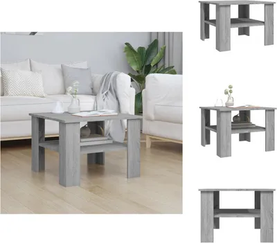 Image de vidaXL Table basse Gris Sonoma 60x60x42 cm Bois composite - Tables basses
