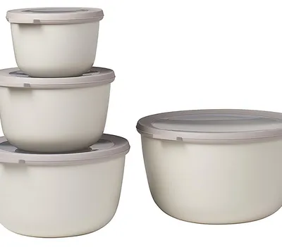 4-teiliges Vorratsdosenset, 500–3000 ml, luftdicht, mikrowellengeeignet