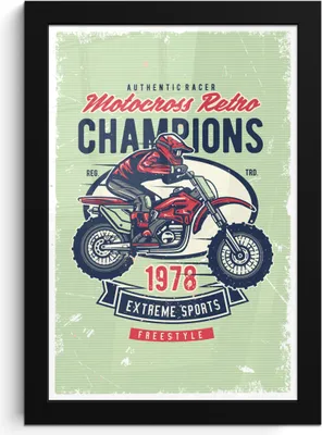 Produktbild von MuchoWow® MuchoWow® Gerahmtes Poster Mancave - Motor - Männer - Retro 20x30 cm - Poster mit zchwarzem Bilderrahmen - Drucken - Bilder Poster im Rahmen