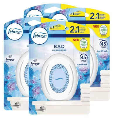 Produktbild von Febreze Bad Lufterfrischer Aprilfrisch - Raumduft (4er Pack)