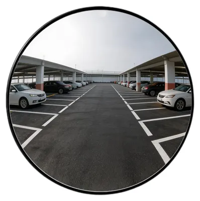 Verkehrsspiegel 30 cm, konvex, 130° Sichtfeld, verstellbar, für Garage & Hof
