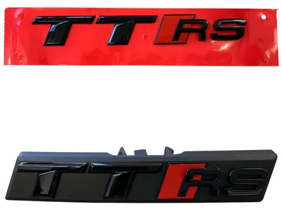 Original Audi Black Edition TT RS PAKET Emblem Schwarz Kühlergrill + Heck 8J 8S – Produktansicht