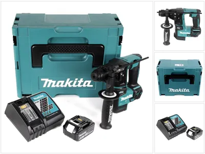 Zdjęcie produktu dla Makita DHR 171 RG1J akumulatorowa wiertarko-wkrętarka udarowa 18V 1,2J bezszczotkowa SDS Plus + 1x akumulator 6,0Ah + ładowarka + Makpac