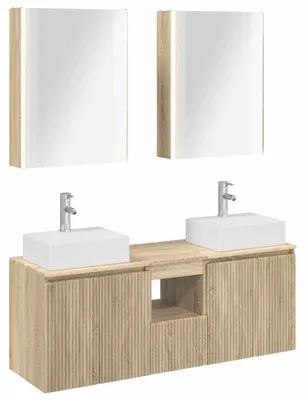 Produktbild von Badezimmer-Möbelset, 5-teilig, Sonoma-Eiche