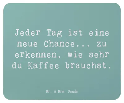 Produktbild von Mr. & Mrs. Panda Mouse Pad Spruch Motivation und Kaffee - Meeresbrise - Geschenk, mousematte, Zitat, Mousepad, Kraft, Mauspad, Liebe zu, notebook, wie sehr du brauchst