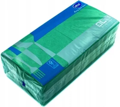 Imagen del producto de Servilletas TGE, 33 x 33 cm, de doble capa, color verde, 250 unidades
