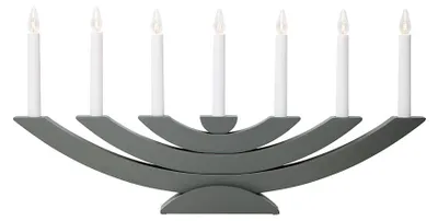 Produktbild von Star Trading 219-04, Leichte Dekorationsfigur, Grau, IP20, Weiß, 7 Glühbirne(n), E10