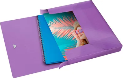 Imagen del producto de Esselte 628452, formato A4, polipropileno (PP), color lavanda, transparente, 350 hojas, 80 g/m², 4 cm