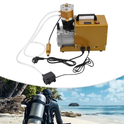 Imagen del producto de Compresor de aire eléctrico - 1.8 kW - Presión de trabajo de 30 MPa - Portátil - Para inflar neumáticos