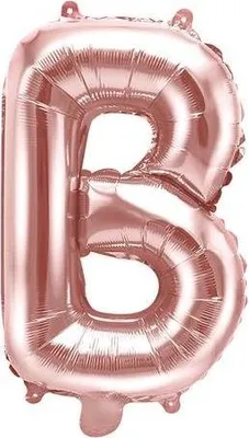 Produktbild von Folienballon Buchstabe "B", 35cm, Roségold