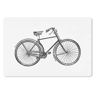 Produktbild von MuchoWow® Schreibtischunterlage Retro - Fahrrad - Vintage 60x40 cm - XXL Mauspad - Großes Mauspad