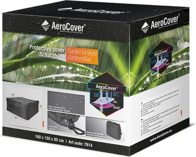 Produktbild von AeroCover Schutzhülle Gartenmöbel Sitzgruppen 160x150x85cm, Patio furniture set cover, Grau, Polyester, 1 Stück(e), 160 cm, 150 cm