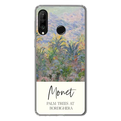 Produktbild von MuchoWow® Handyhülle Schutzhülle Hülle für Huawei P30 Lite Monet - Kunst - Palmen in Bordighera Silikon Softcase Handy Hülle - Handyhülle