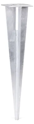 Produktbild von Alberts 658601 Einschlag-Bodenhülse | für Stahlrohr-Zaunpfosten | feuerverzinkt | Länge 500 mm | für Pfosten-Ø 34 mm