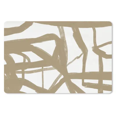 Produktbild von MuchoWow® Schreibtischunterlage Abstrakt - Braun - Weiß 60x40 cm - XXL Mauspad - Großes Mauspad
